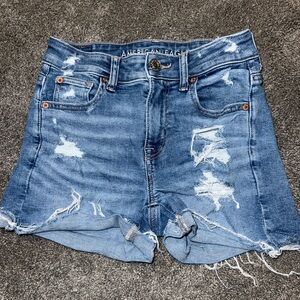 American eagle high rise jean shortie